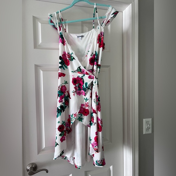 Express Floral Wrap Dress - Picture 1 of 3